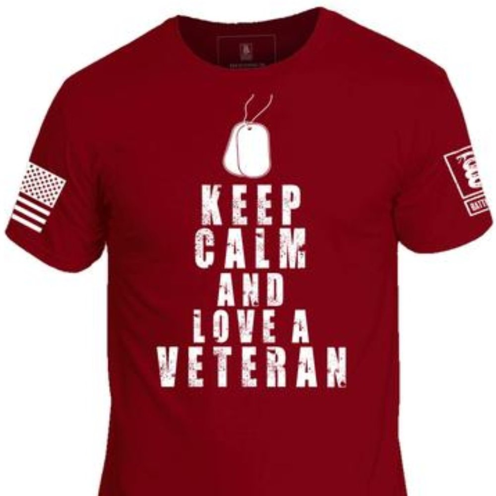 Keep Calm & Love a Veteran Crew T-Shirt